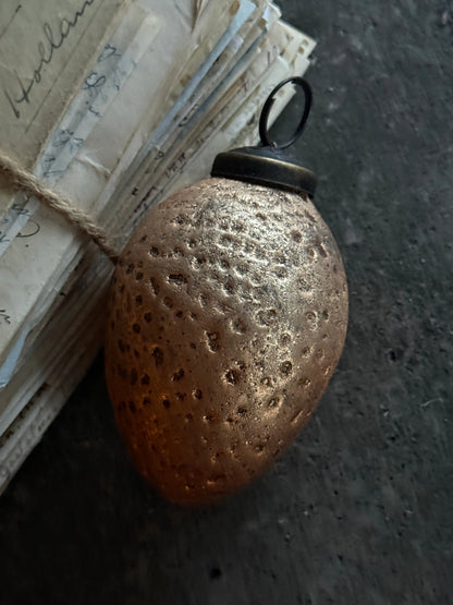 Osterei Gold/Kupfer 9x6 cm