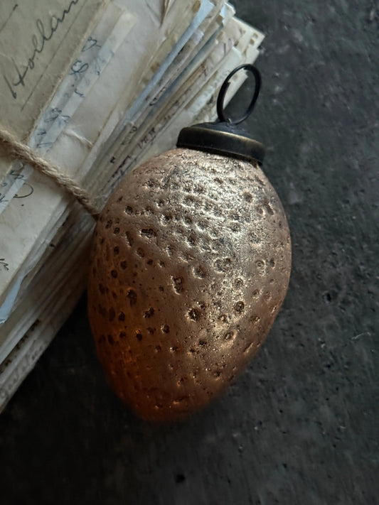 Paasei Goud/Koper 9x6 cm
