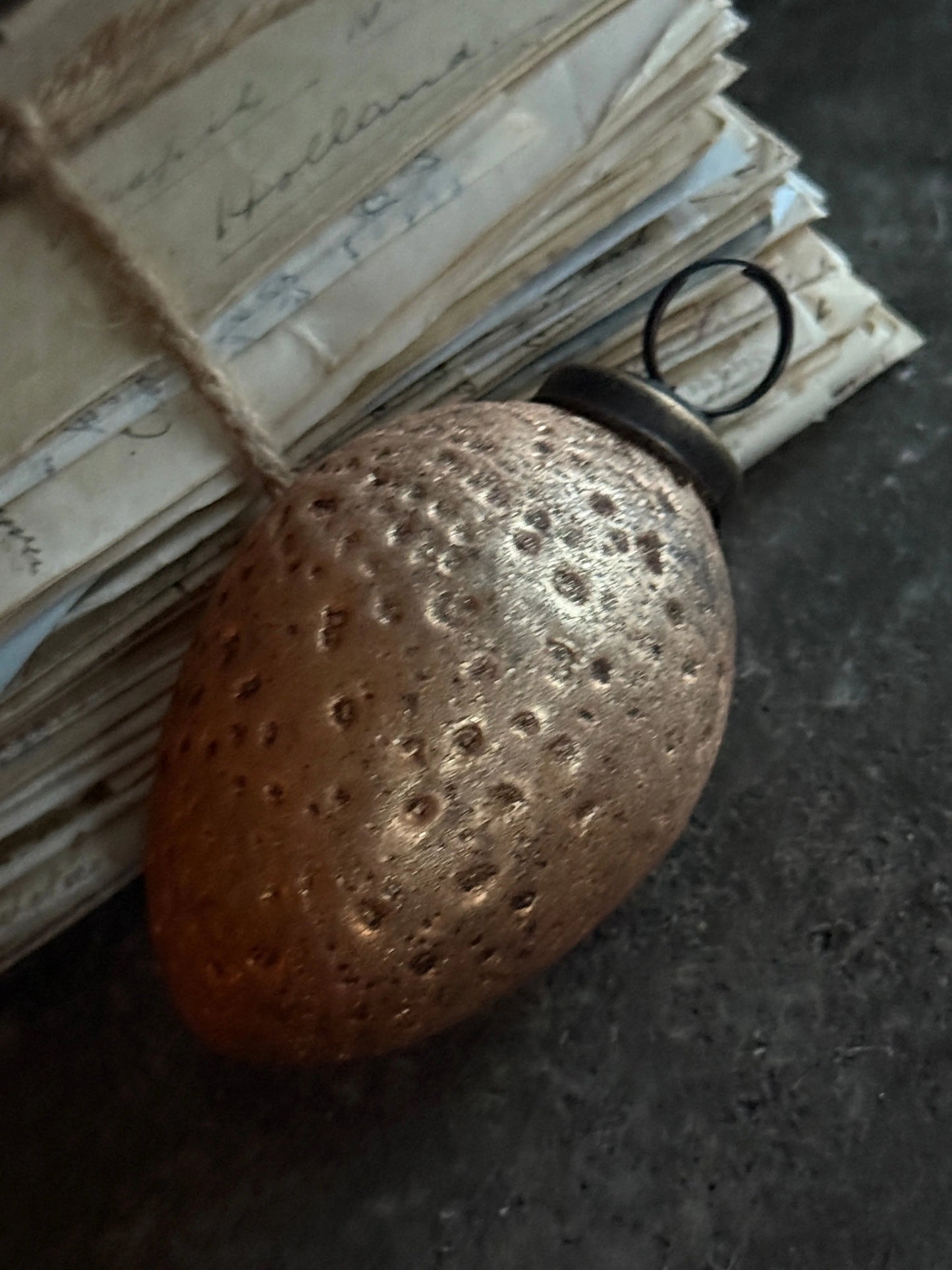 Osterei Gold/Kupfer 9x6 cm