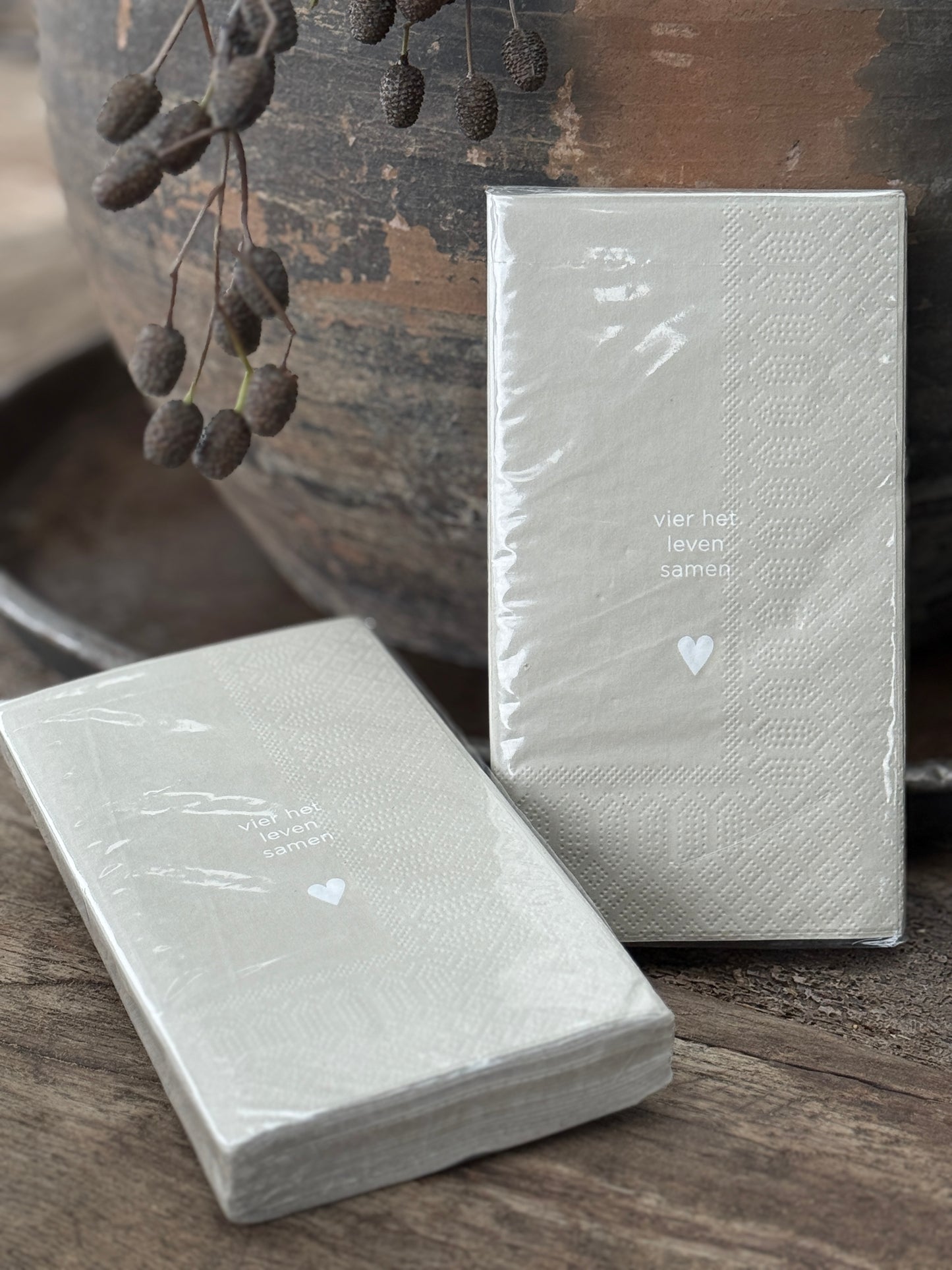 Servetten "Vier het leven"