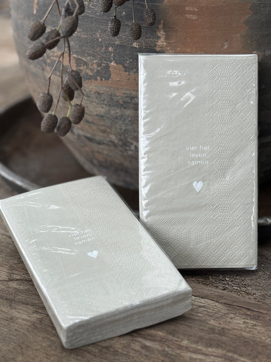 Servetten "Vier het leven"