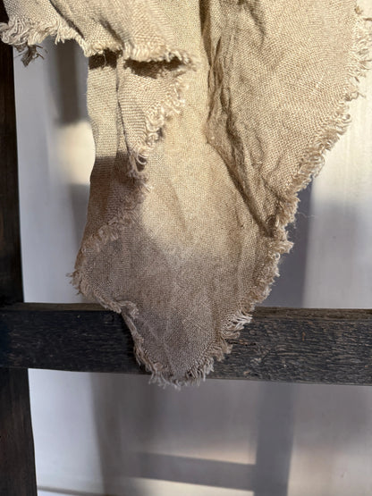 Shabby Stoff aus Rohleinen – Unbedruckt