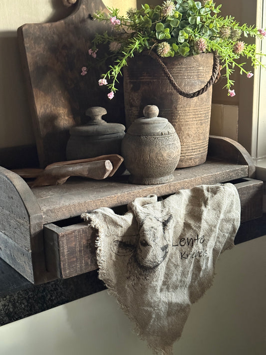 Shabby doek Lammetje schuin