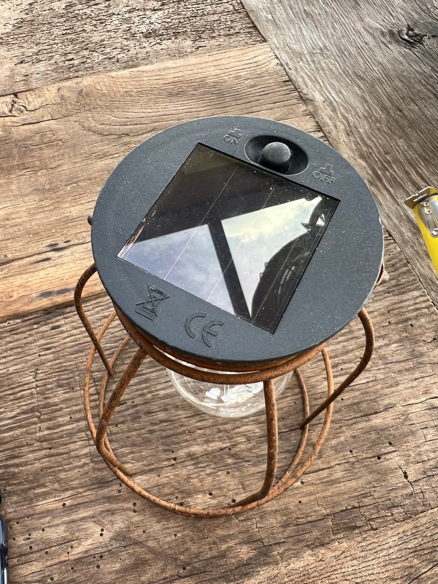 Hanglamp LED solar roest, boogvorm