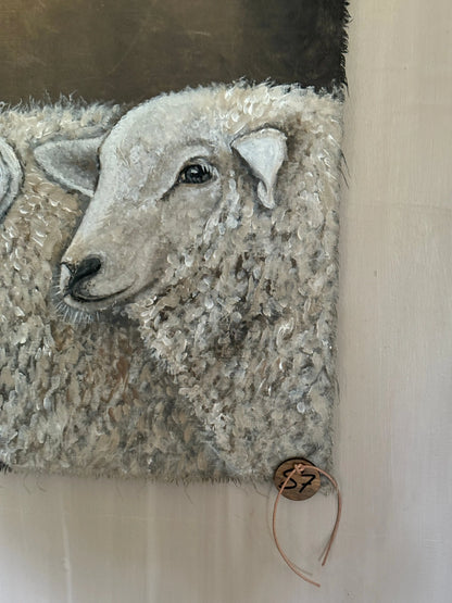 Kalkdoek "Schapen" – Handgeschilderd door San7