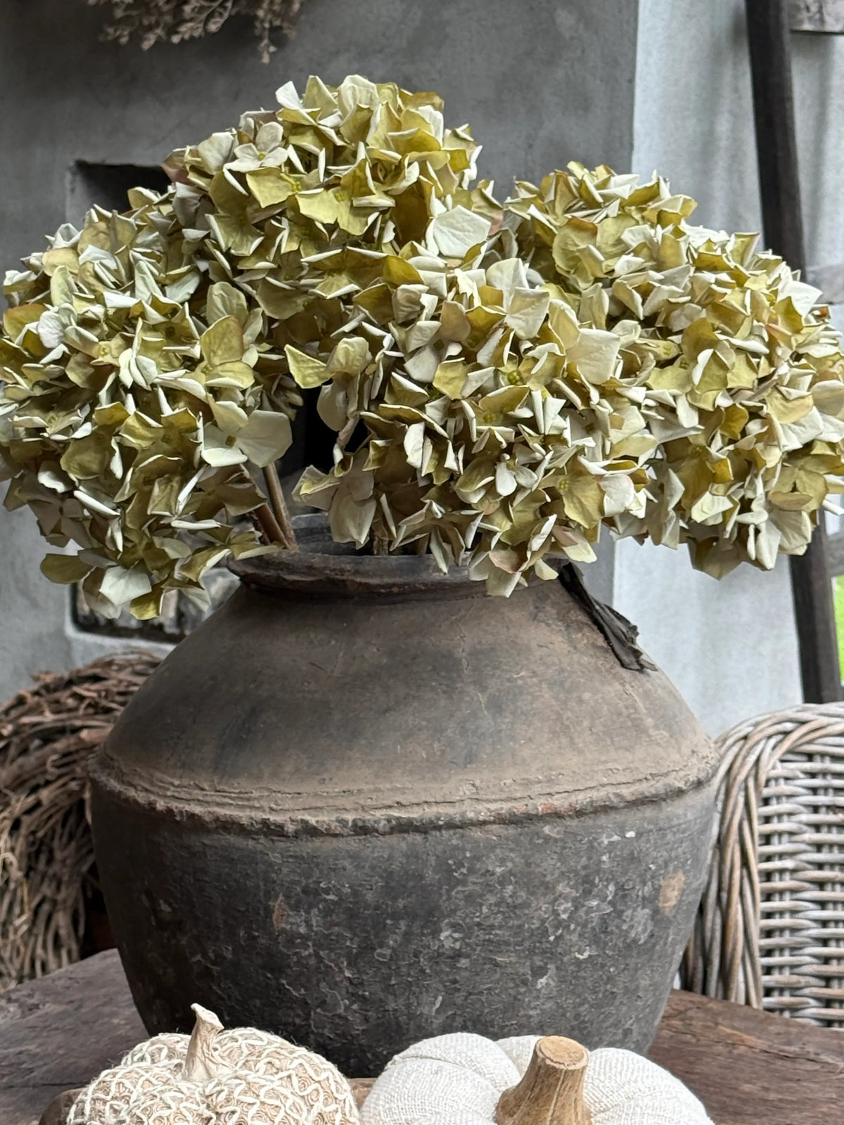 Kunst Hortensia groen – 60 cm