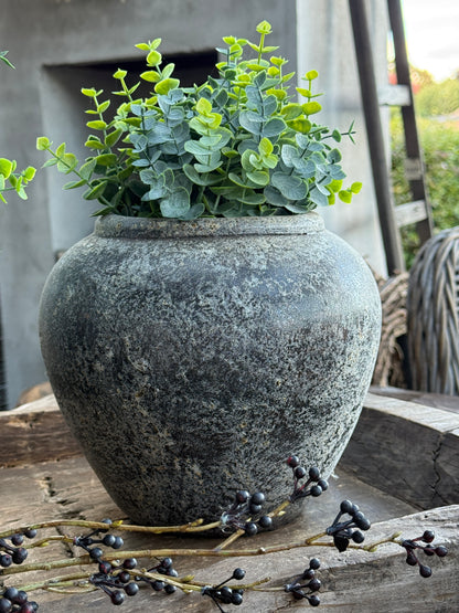 Aardewerk pot -grijs genuanceerd – 22 x 24 cm24,95