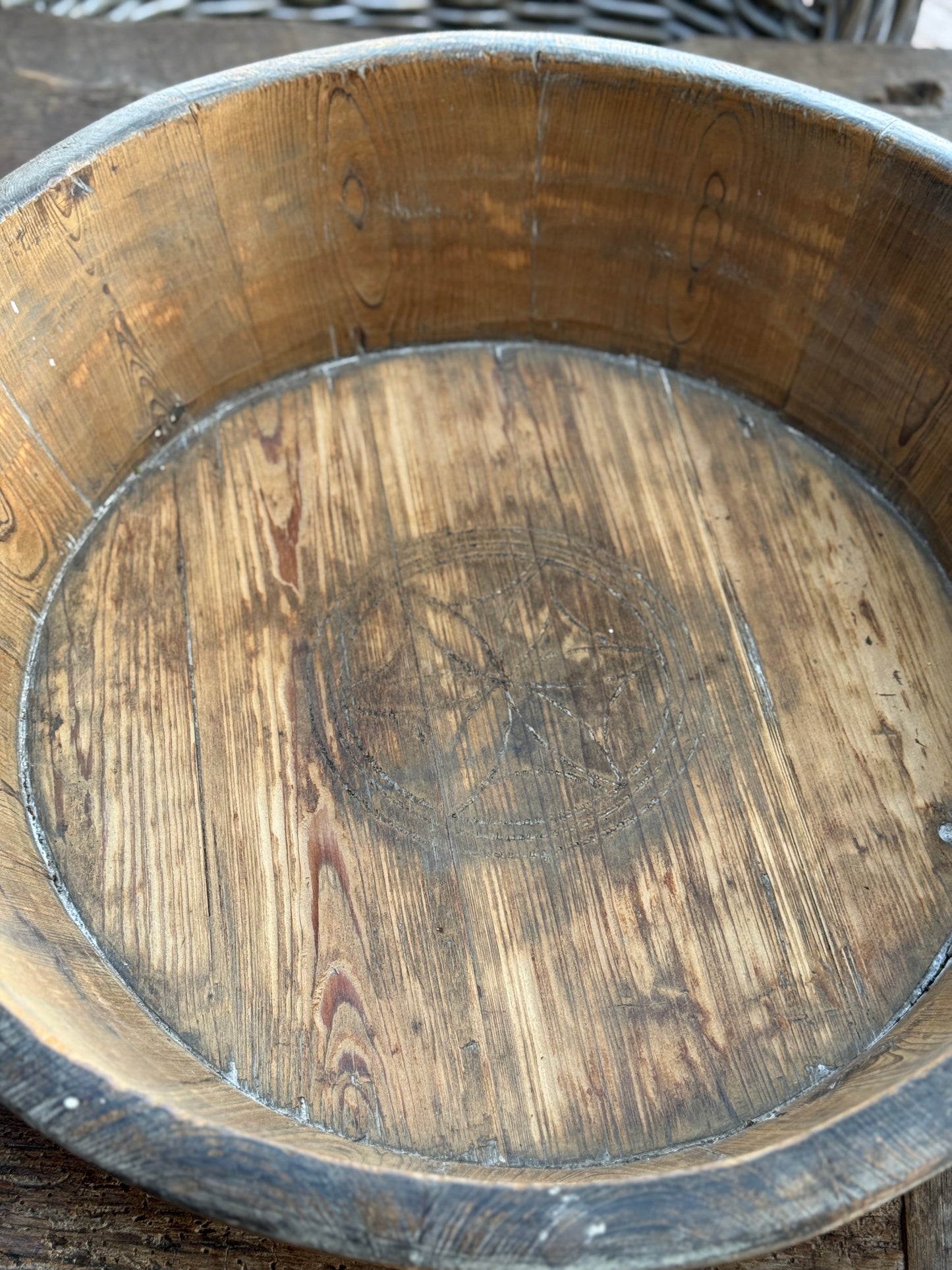 Oude Authentieke Olijfbak