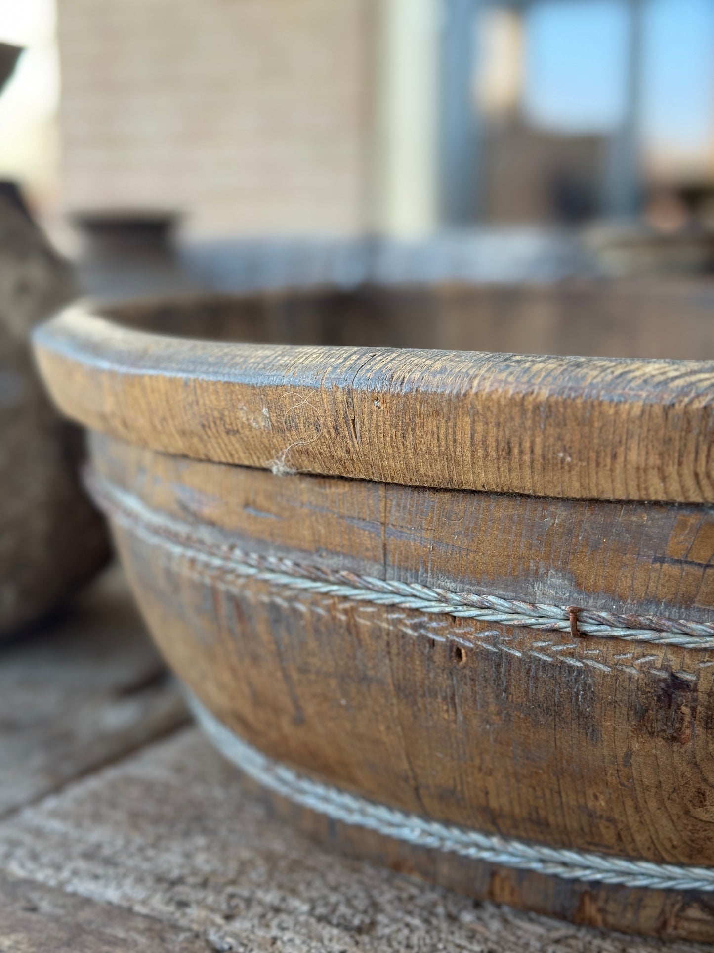 Oude Authentieke Olijfbak