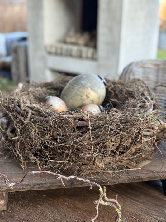 Groot Ei,  mat goud/groen