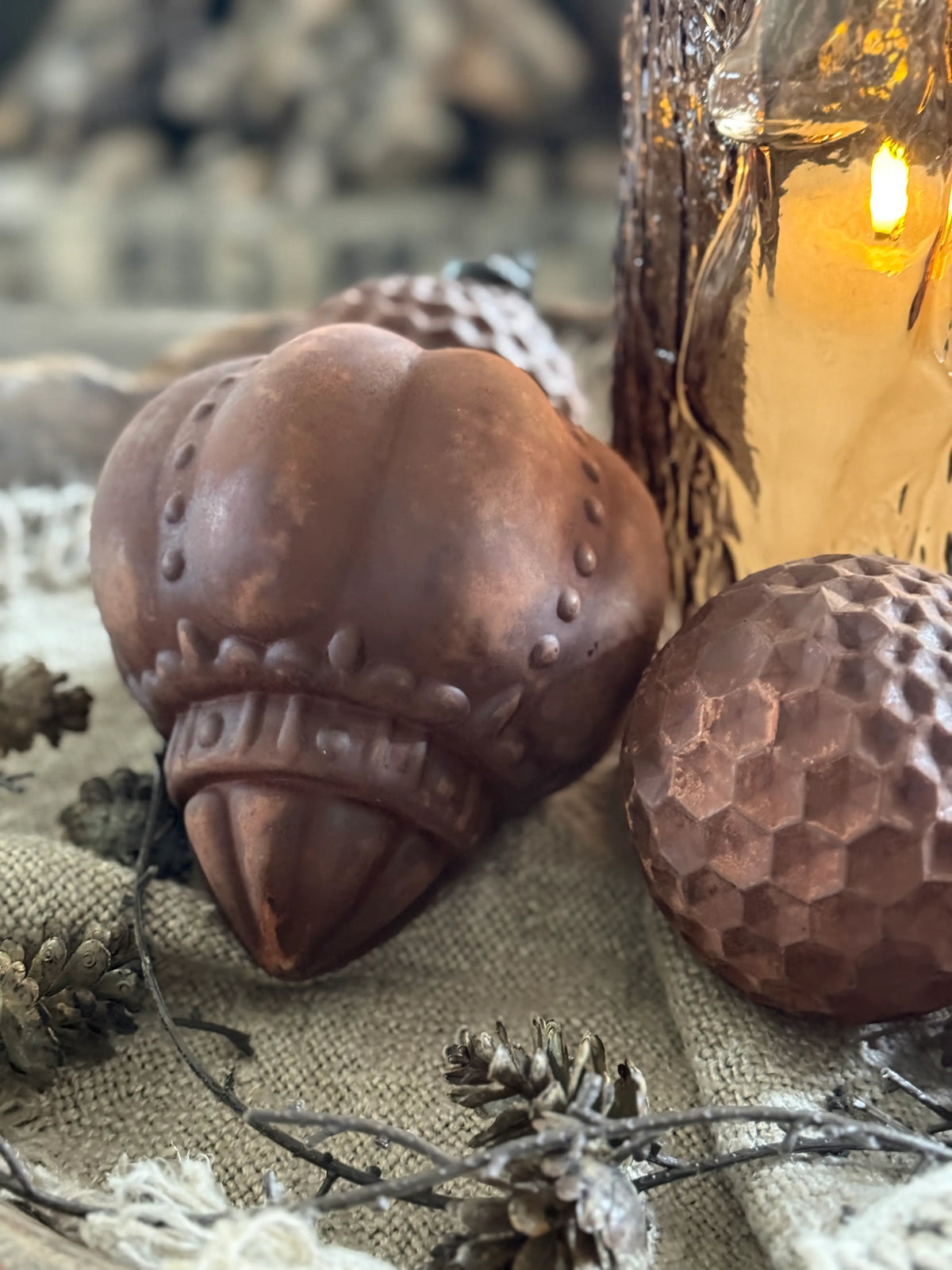 Kersthanger / Ornament- Roest Bruin