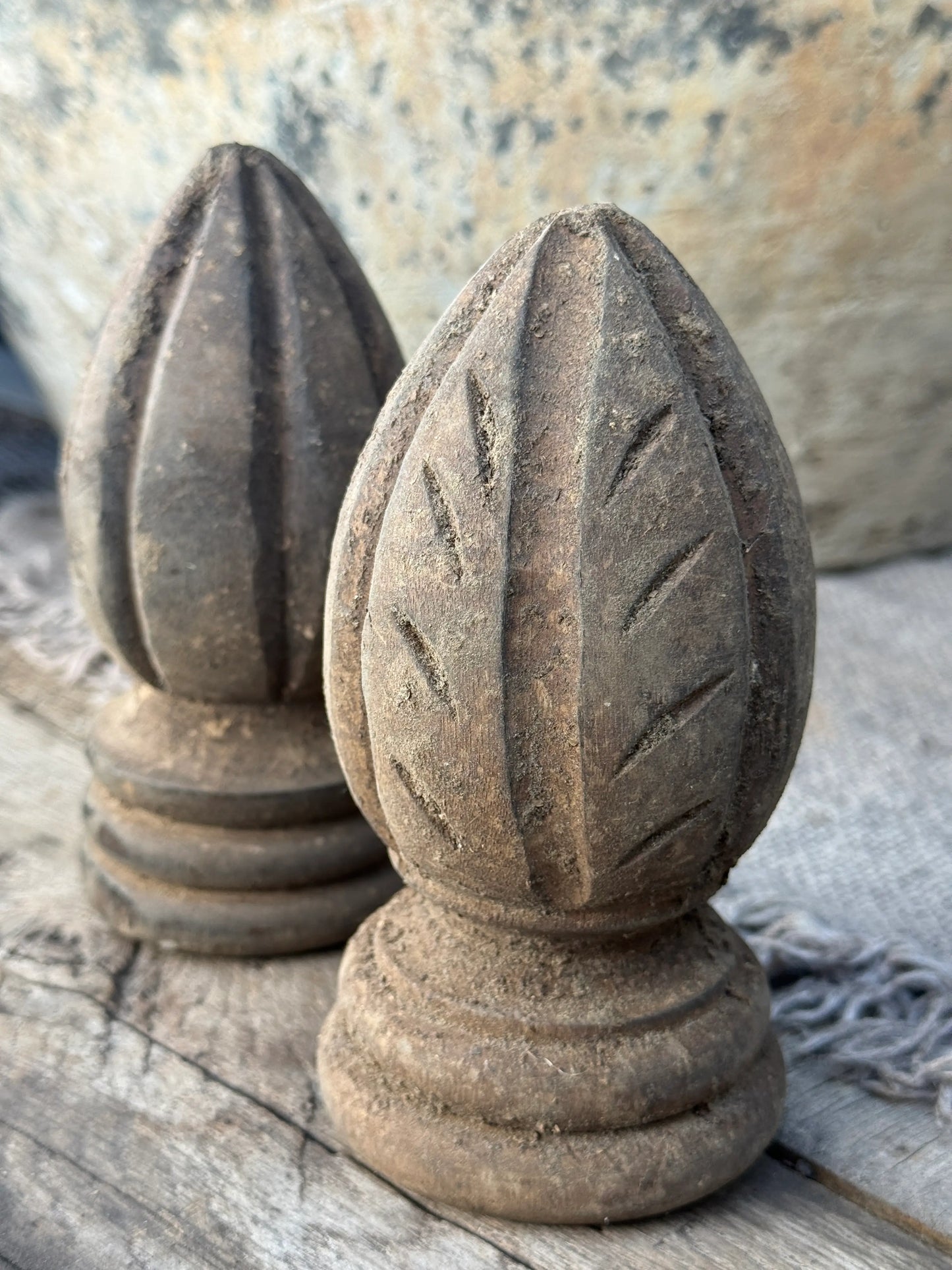 Set van 2 Houten Ornamentjes- Aura Peeperkorn