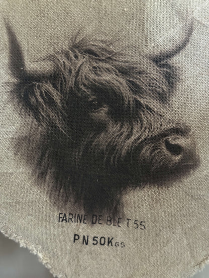 Shabby doek “Stoere Schotse Hooglander” (03)