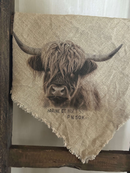 Shabby doek “Schotse Hooglander” (1)