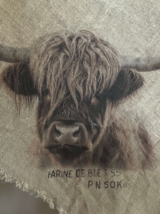 Shabby doek “Schotse Hooglander” (1)