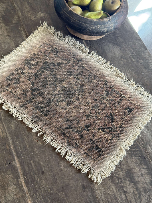 Kelim sierkleedje rood/zwart