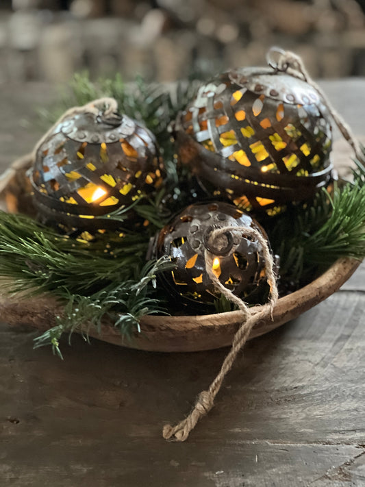Decorative balls mini, Set of 3 pieces