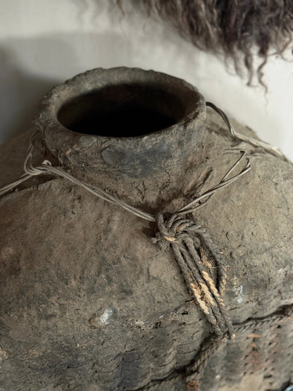 Authentic Clay Basket Wrapped with Wire XXL - Trapa Living (12)