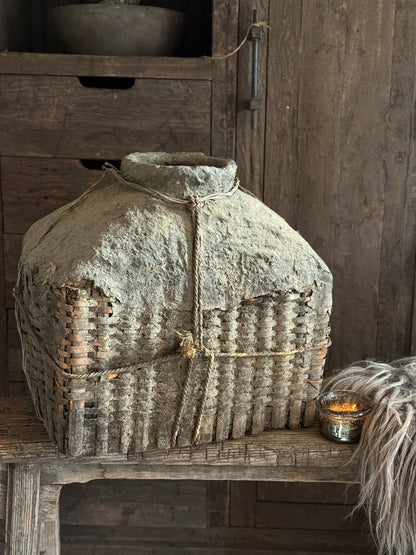 Authentic Clay Basket Wrapped with Wire XXL - Trapa Living (12)