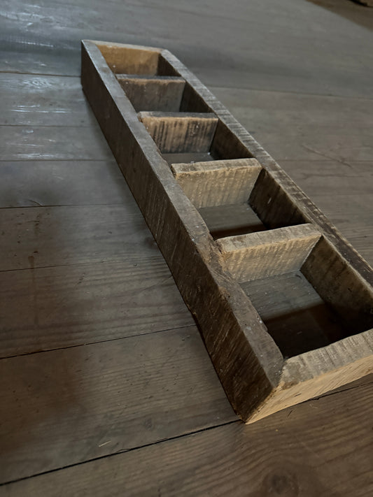 Wooden Box, 5 Compartments