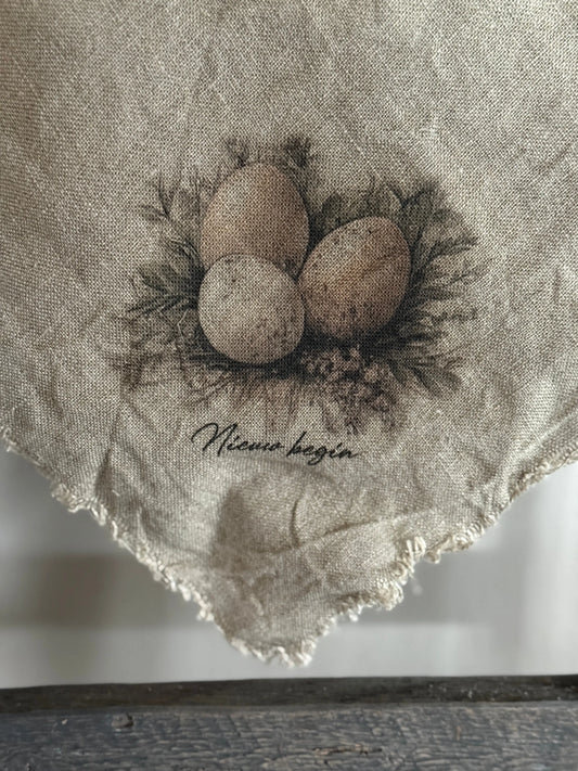 Shabby chic cloth "Eggs"