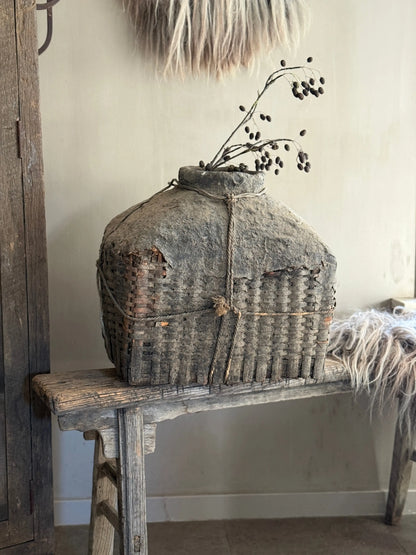 Authentic Clay Basket Wrapped with Wire XXL - Trapa Living (12)