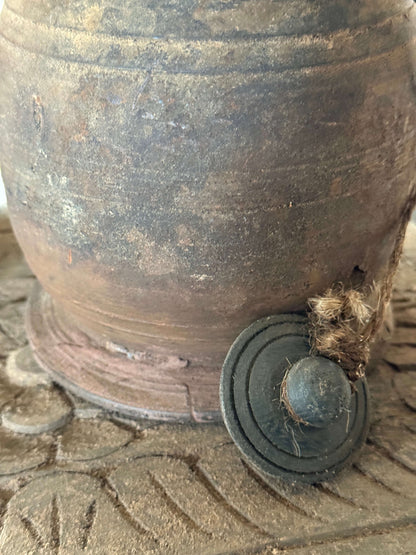 Oud Nepalees Potje met Deksel – 18 x 13,5 cm.- (LH11)