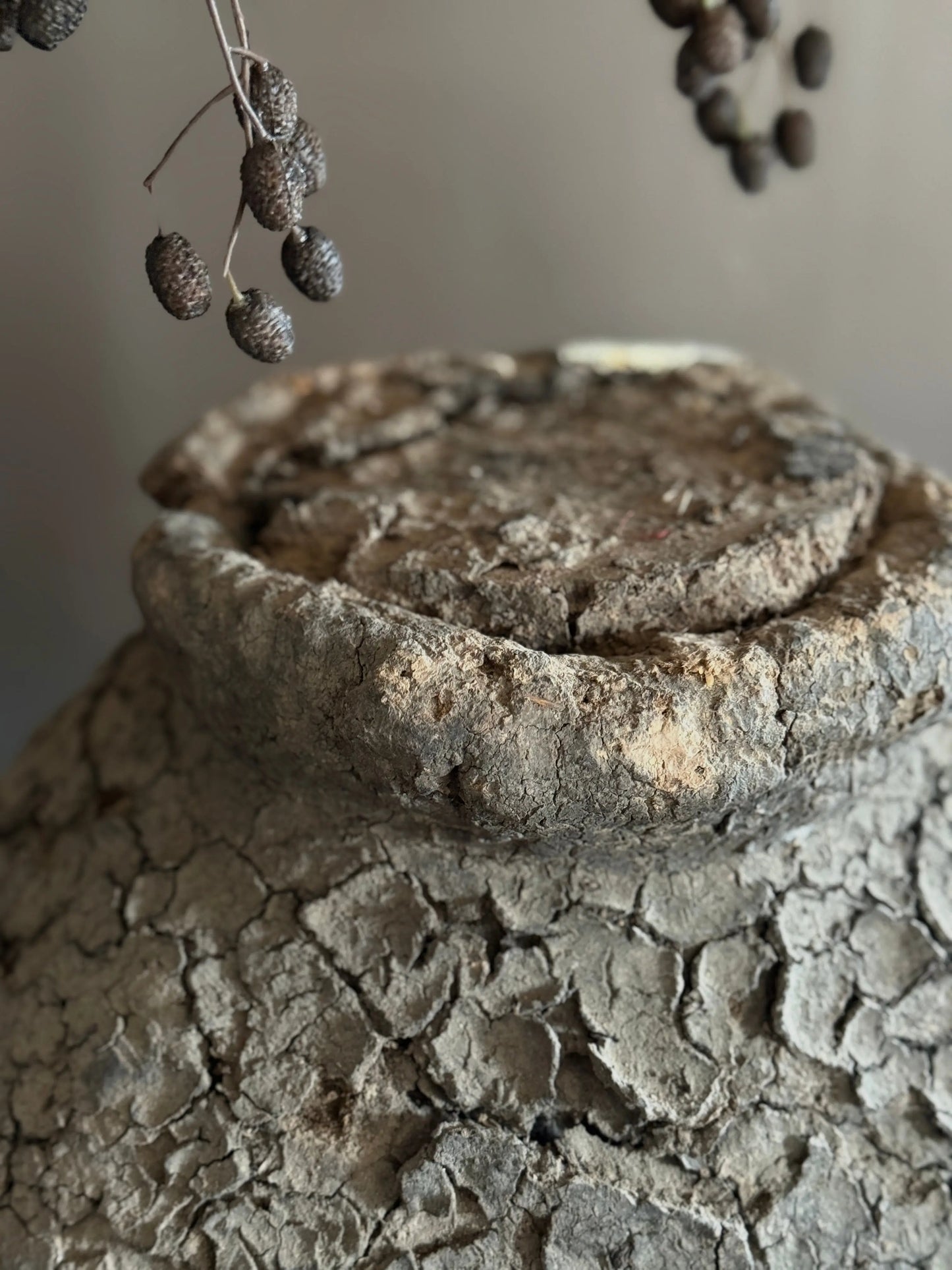 Authentic Old Clay Basket with Lid - Trapa Living (06)