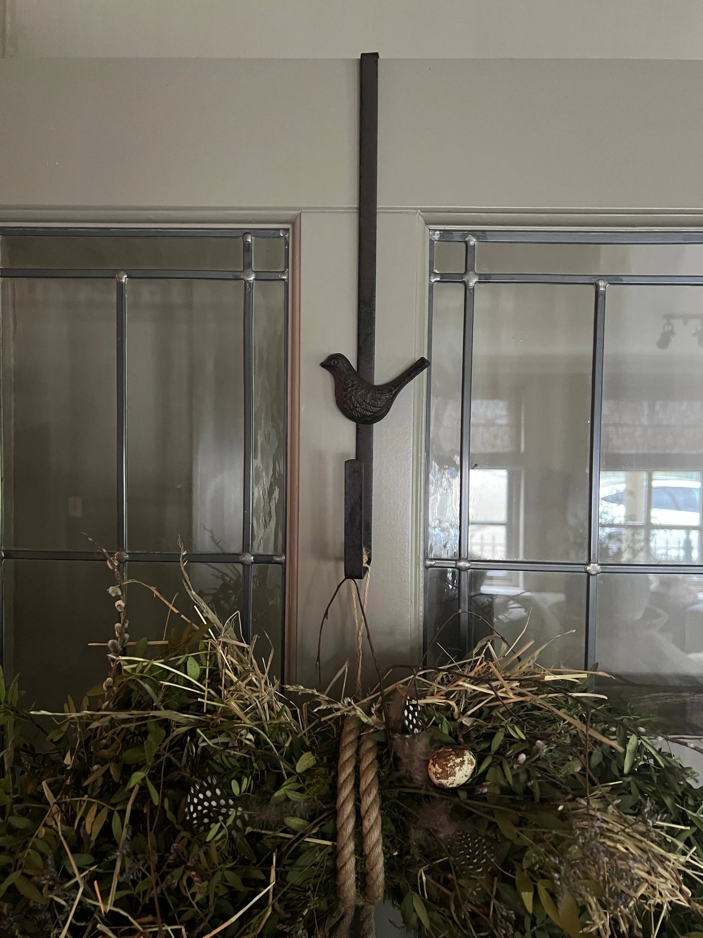Door wreath hanger Bird