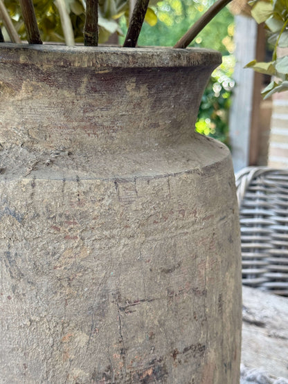 Oude houten Naga pot XXL