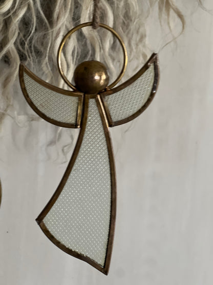 Angel pendant made of bubble glass/metal, available in M ​​and L
