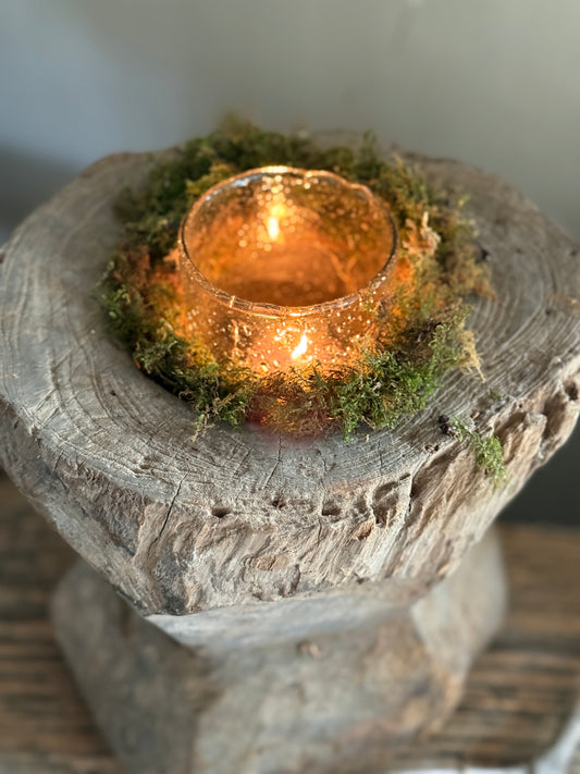 Oude Houten Vijzel – India, Inclusief Windlicht