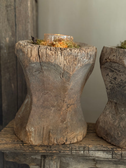 Oude Houten Vijzel – India, Inclusief Windlicht