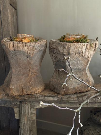 Oude Houten Vijzel – India, Inclusief Windlicht