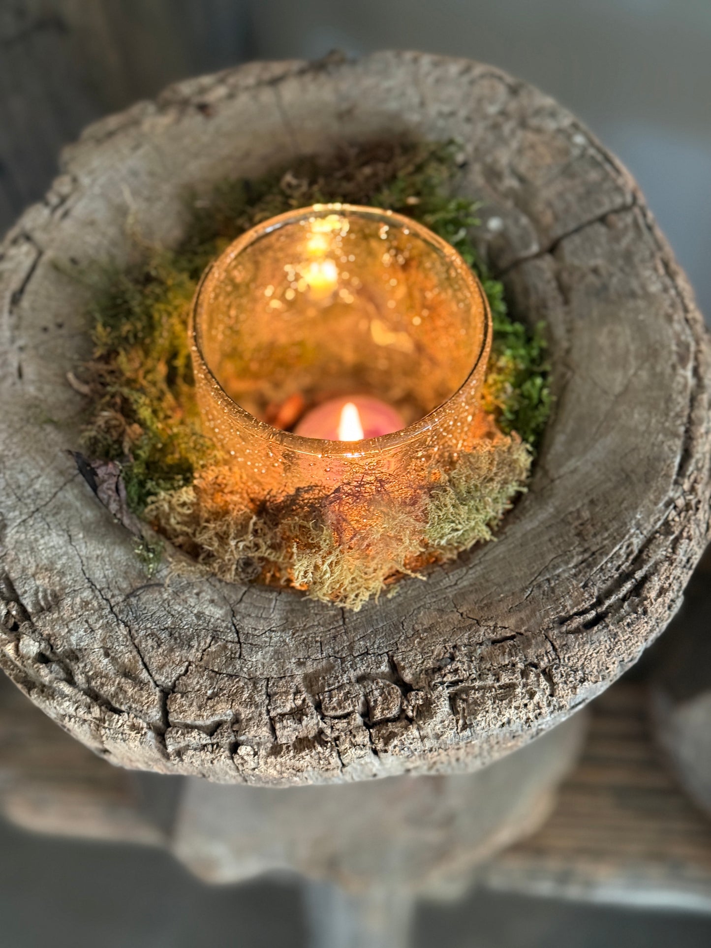 Oude Houten Vijzel – India, Inclusief Windlicht