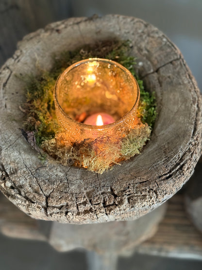 Oude Houten Vijzel – India, Inclusief Windlicht