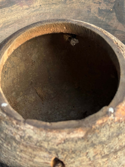 Oud Nepalees potje met deksel (6D)