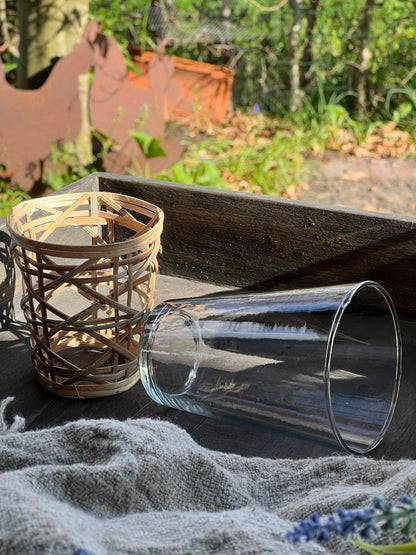Reetgebundenes Glas „Blume“