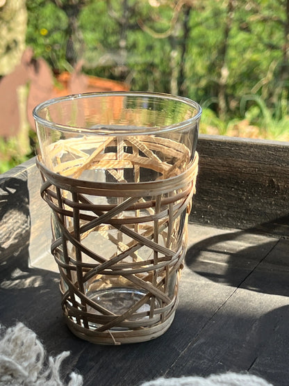 Reetgebundenes Glas „Blume“