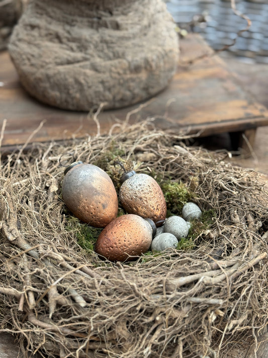 Decoratief paasei goud / koper  Luxe paasdecoratie