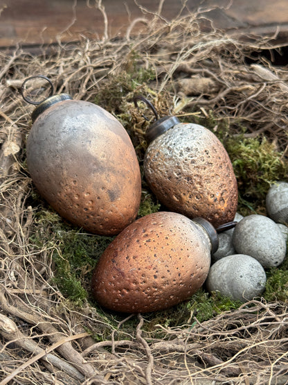 Decoratief paasei goud / koper  Luxe paasdecoratie