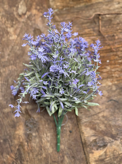 Artificial Lavender Bunch – Gray Leaf with Purple Flower
