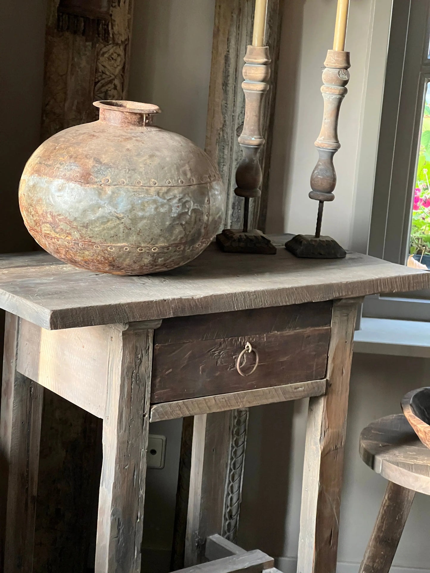 Side table Driftwood with 1 drawer - Trapa Living