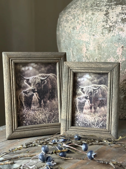 Wooden Photo Frame Brown/Grey available in 2 sizes