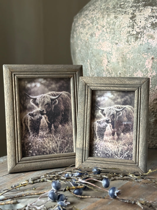 Wooden Photo Frame Brown/Gray