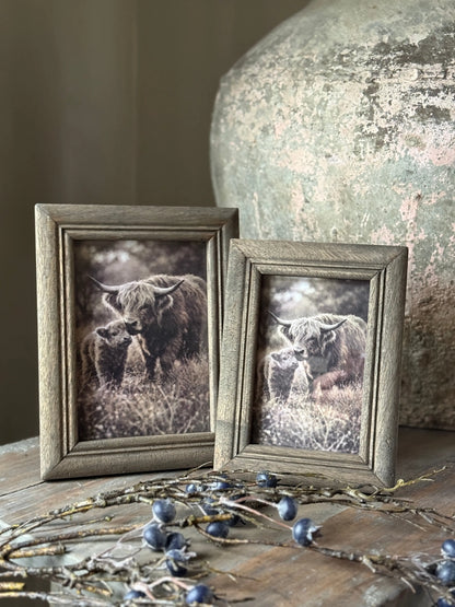 Wooden Photo Frame Brown/Grey available in 2 sizes