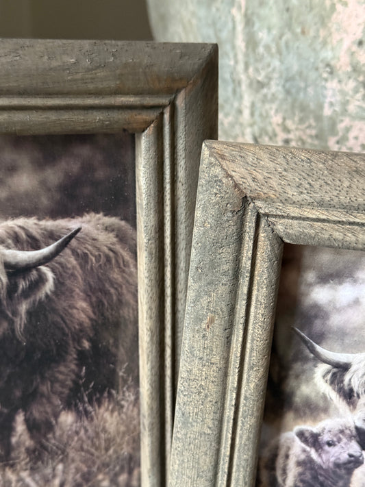 Wooden Photo Frame Brown/Gray