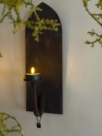 Aura Peeperkorn Wall Sconces – Iron with Rusty Finish
