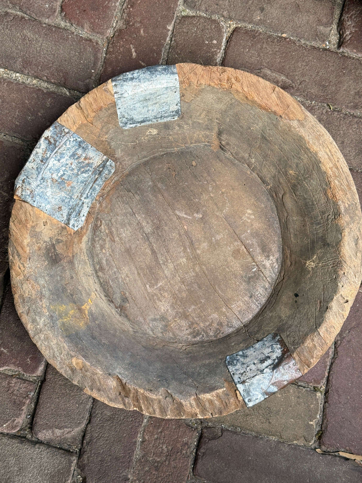 Oude houten schaal uit India (LH14B)