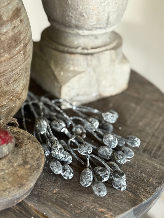 Artificial Olive Branch with Dark Olives – 35 x 10 cm